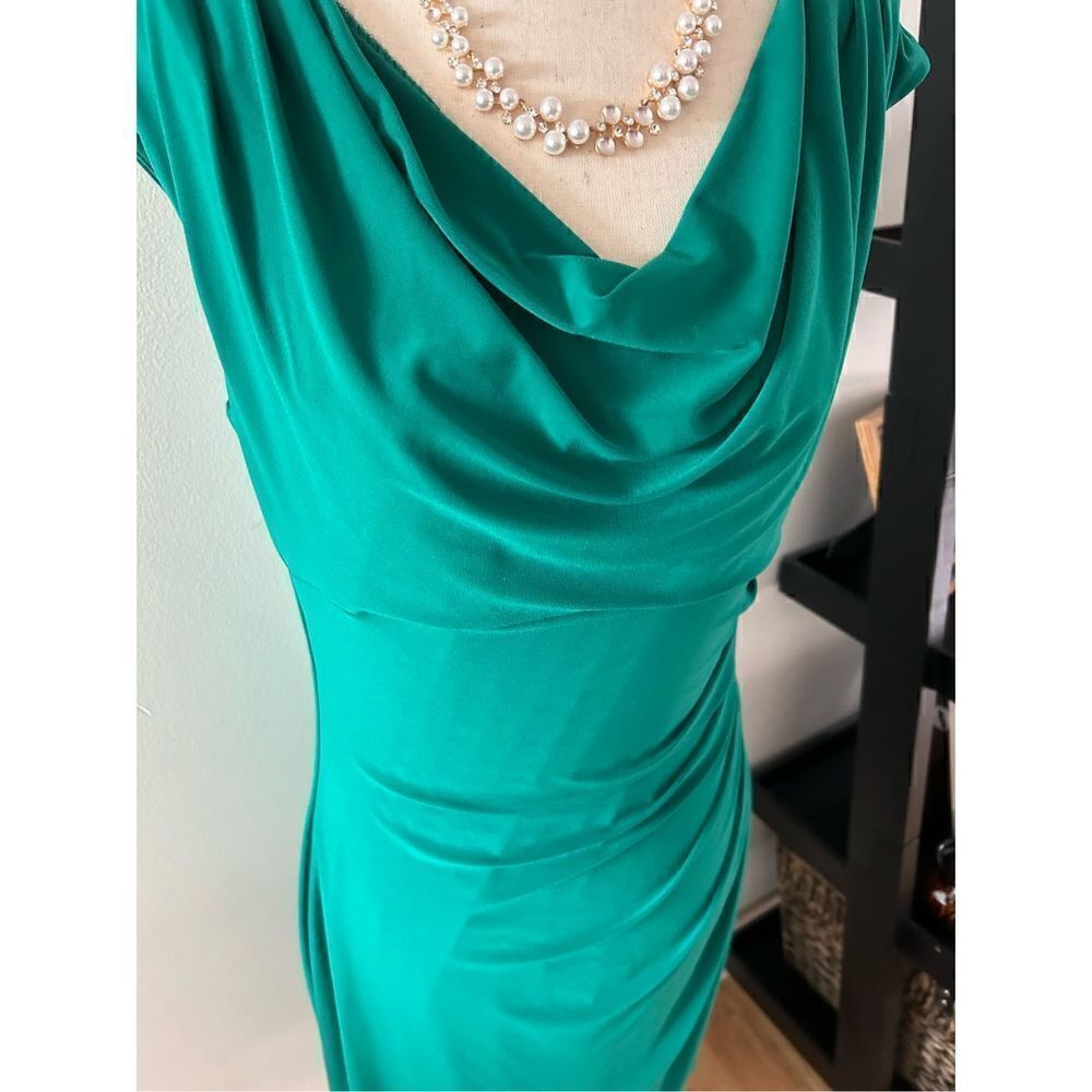 Ralph Lauren green dress size 8 work dress stretchy - Picture 2 of 4